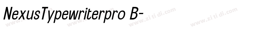 NexusTypewriterpro B字体转换